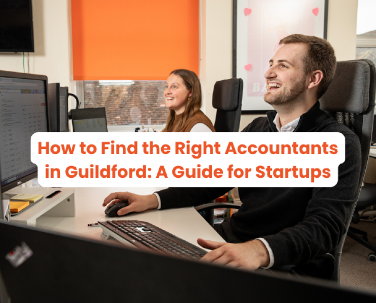 Accountants in Guildford meeting with a startup founder