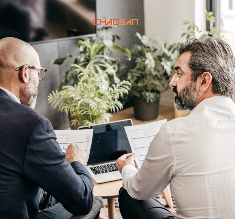 wealth manager helping a client
